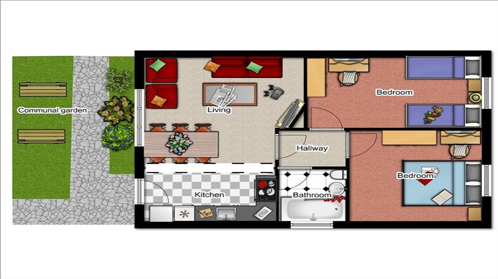 Two-Bedroom Floor Plan